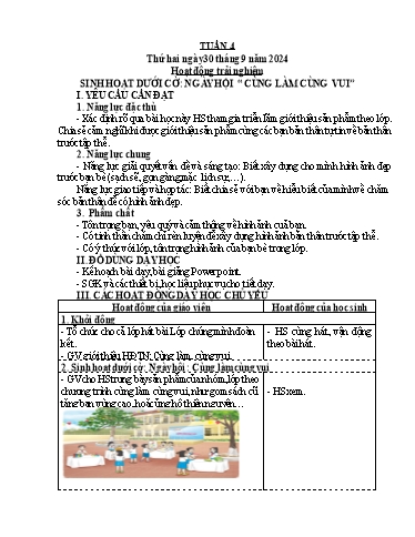 Giáo án các môn Lớp 4 (Kết nối tri thức) - Tuần 4 - Năm học 2024-2025