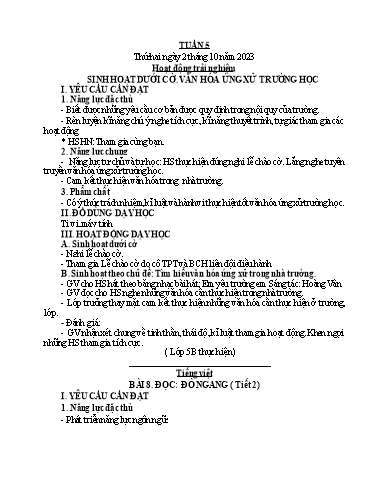 Giáo án các môn Lớp 4 (Kết nối tri thức) - Tuần 5 - Năm học 2023-2024