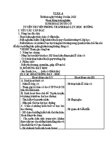 Giáo án các môn Lớp 4 (Kết nối tri thức) - Tuần 6 - Năm học 2023-2024