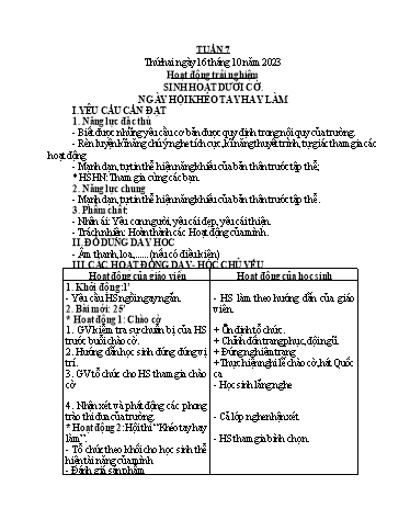 Giáo án các môn Lớp 4 (Kết nối tri thức) - Tuần 7 - Năm học 2023-2024