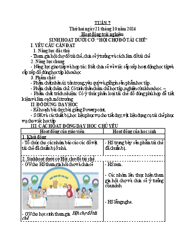 Giáo án các môn Lớp 4 (Kết nối tri thức) - Tuần 7 - Năm học 2024-2025