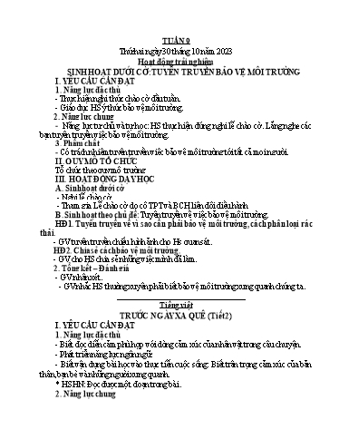 Giáo án các môn Lớp 4 (Kết nối tri thức) - Tuần 9 - Năm học 2023-2024