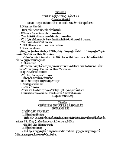 Giáo án các môn Lớp 4 - Tuần 19 - Năm học 2022-2023