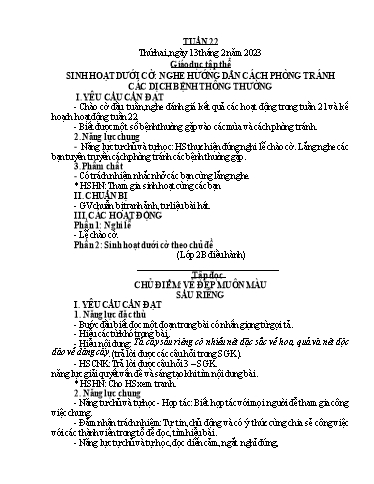 Giáo án các môn Lớp 4 - Tuần 22 - Năm học 2022-2023