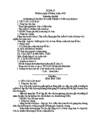 Giáo án các môn Lớp 4 - Tuần 23 - Năm học 2022-2023
