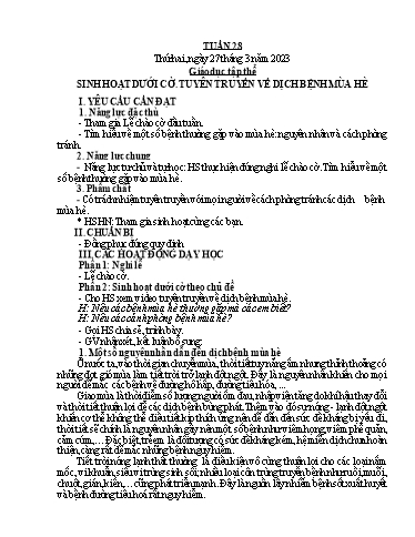 Giáo án các môn Lớp 4 - Tuần 28 - Năm học 2022-2023
