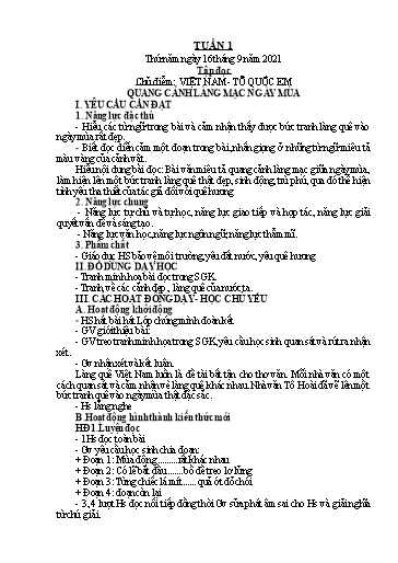 Giáo án các môn Lớp 5 - Tuần 1 - Năm học 2021-2022