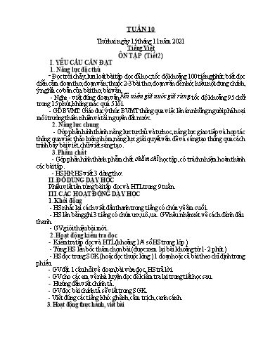 Giáo án các môn Lớp 5 - Tuần 10 - Năm học 2021-2022