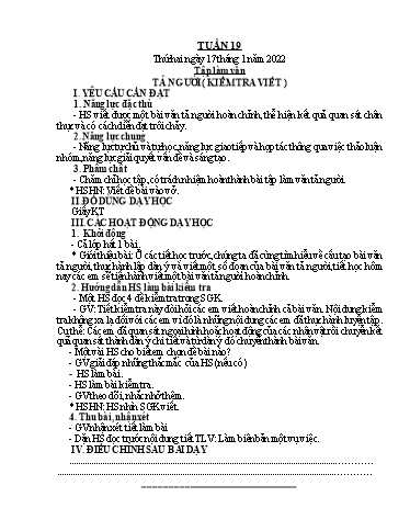 Giáo án các môn Lớp 5 - Tuần 19 - Năm học 2021-2022