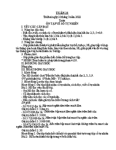 Giáo án các môn Lớp 5 - Tuần 25 - Năm học 2021-2022