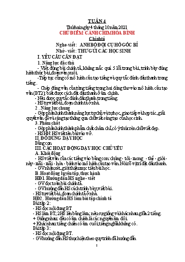 Giáo án các môn Lớp 5 - Tuần 4 - Năm học 2021-2022