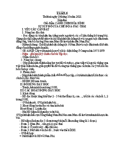Giáo án các môn Lớp 5 - Tuần 6 - Năm học 2021-2022