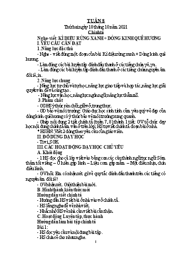 Giáo án các môn Lớp 5 - Tuần 8 - Năm học 2021-2022