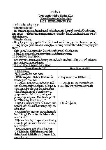 Giáo án Đạo đức + Hoạt động trải nghiệm Lớp 1+2 - Tuần 4 - Năm học 2022-2023