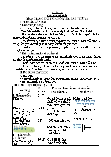 Giáo án Giáo dục thể chất 2 (Kết nối tri thức) - Tuần 5 đến tuần 18
