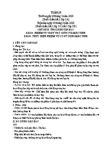 Giáo án Tin học Lớp 3+4+5 - Tuần 28 - Năm học 2022-2023