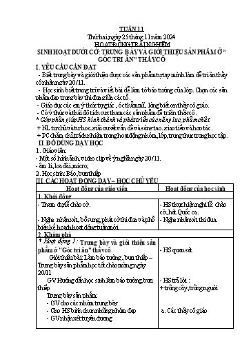 Kế hoạch bài dạy các môn Lớp 1 - Tuần 11 - Năm học 2024-2025 - Trần Thị Thủy Phương