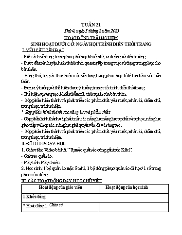Kế hoạch bài dạy các môn Lớp 1 - Tuần 21 - Năm học 2024-2025 - Nguyễn Khánh Huyền