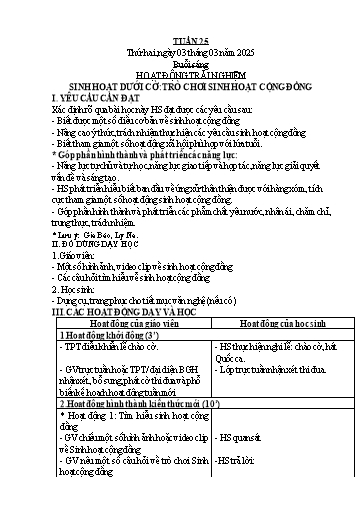 Kế hoạch bài dạy các môn Lớp 1 - Tuần 25 - Năm học 2024-2025 - Nguyễn Khánh Huyền