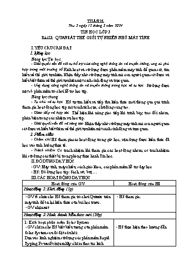 Kế hoạch bài dạy Tin học Lớp 3+4+5 - Tuần 26 - Năm học 2023-2024